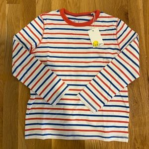 NWT Boden Kids striped long sleeve T. Size 6-7Y.
